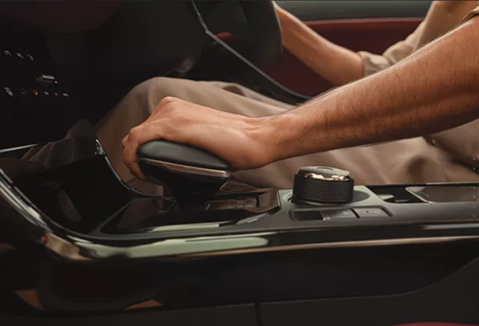 Tata Curvv a hand on a gear shift